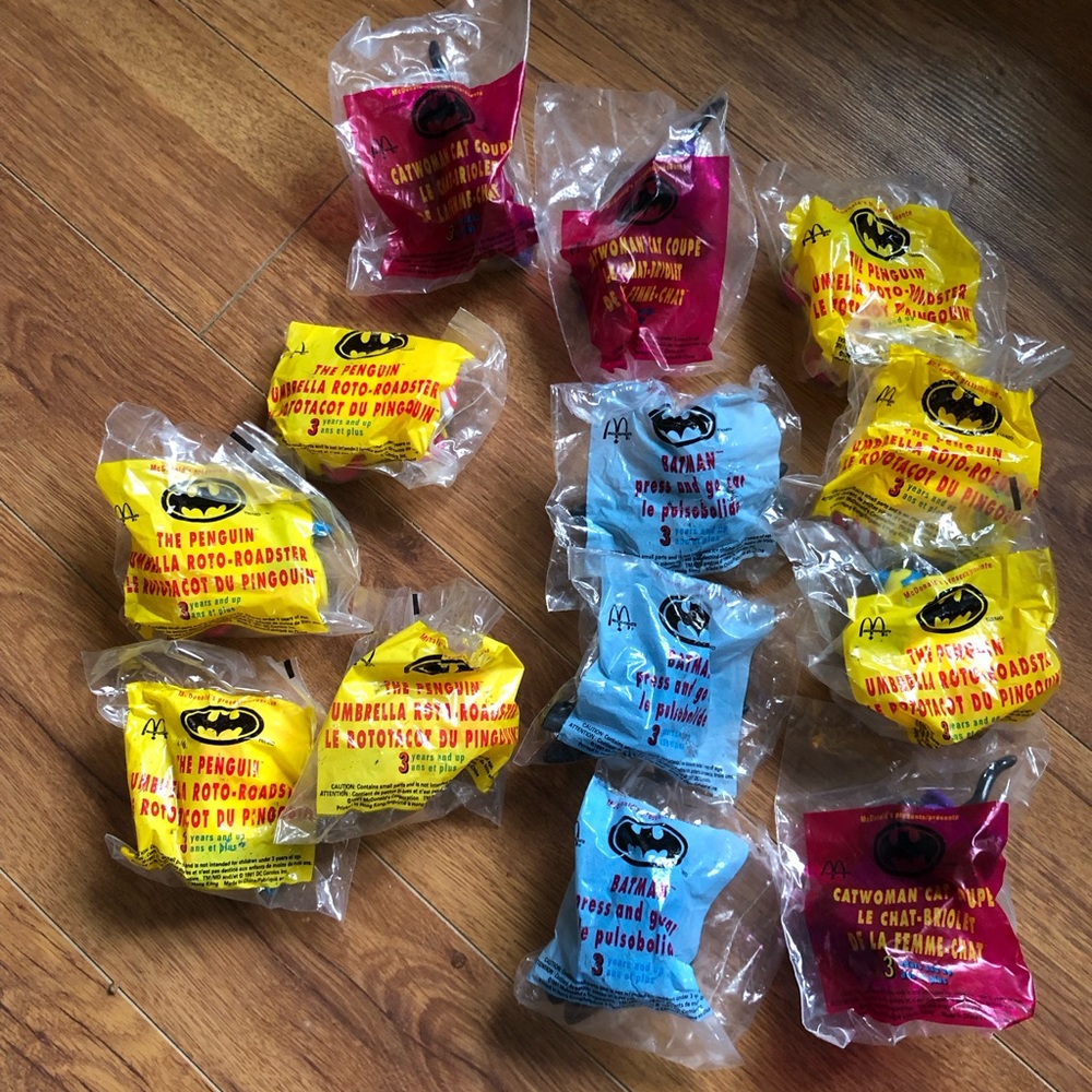 Vintage Batman McDonald’s Toys in Sealed Packages